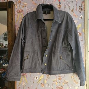 Women's Gray Denim Jacket Size M